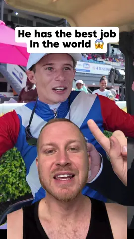 He literally has the best job ever 😂🔥 If you want to learn more about this sport and see the Jockeys in action 🏇 The Betway Summer Cup is on the 29th of November at Turffontein Racecourse. Its Joburg's biggest Horseracing Event! 😁🥳 Dont miss it! 🔥 #betwaysummercup #horseracing #jockey #joburg #jozirising  @4racing 