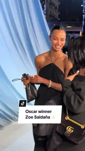 Oscar winner #ZoeSaldana hits the carpet at the @Academy Museum gala ✨