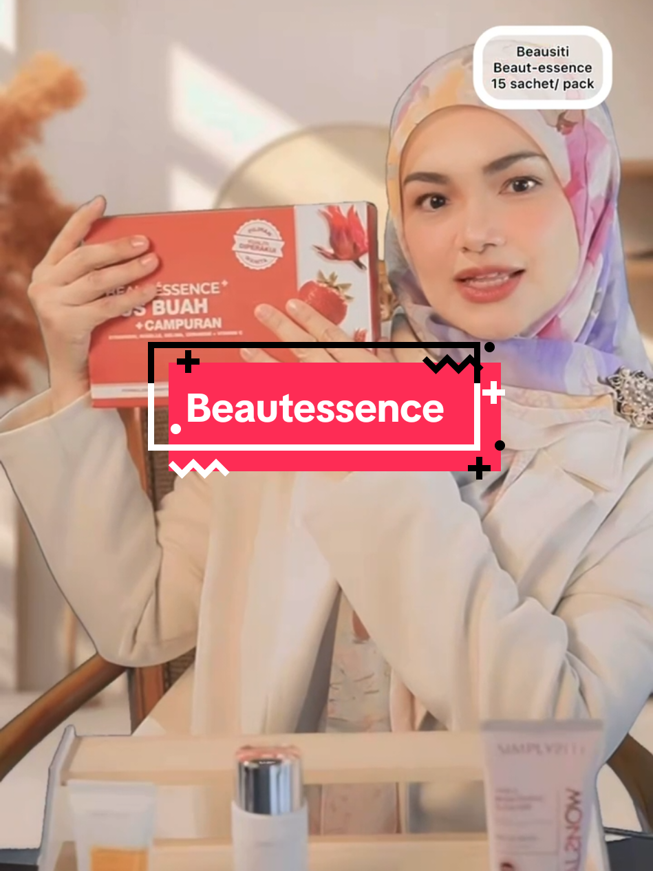 Jom amalkan Beautessence 1 sachet sehari untuk kecantikan luaran dan dalaman! #beauty #sitinurhaliza #skincare #essence #beautiful 