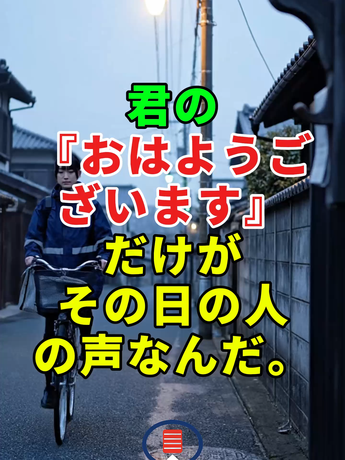 君の『おはようございます』だけが、その日の人の声なんだ。#ドラマ#実話#人生#shorts