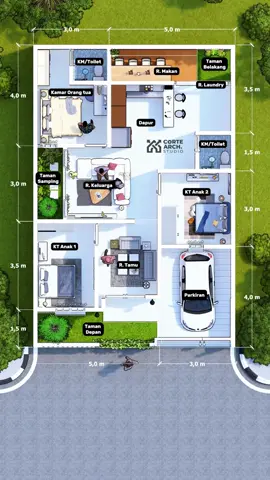 Sebuah house plan atau denah layout rumah berukuran 8x12 meter. Rumah ini menarik karena memiliki banyak raman yg membuat pikiran fresh di rumah.  #rumah #denahrumah #rumahminimalis #desainrumah #rumahidaman