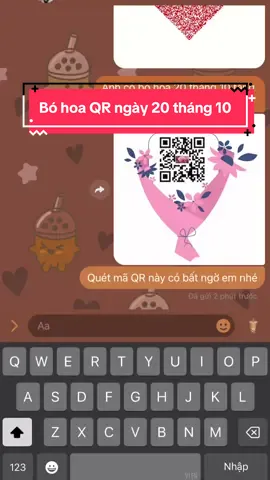 Bó hoa QR đặc biệt ngày 20 tháng 10 #qua20thang10#ngayphunuvn2025#qrbohoa#tangquanguoiyeu#xuhuong 