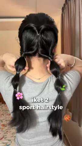 edisi hairstyle buat olahraga💗 #hairstyle #easyhairstyle #hairtutorial #dailyhairstyles #sporthairstyles 