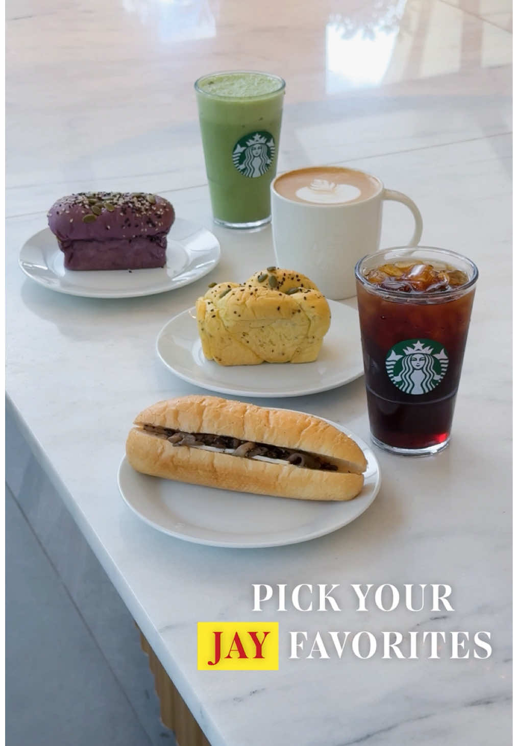 กินเจปีนี้ ให้ทุกคนอร่อยกับเมนูโปรดที่ดีต่อใจ ทั้งเครื่องดื่มและขนมได้ตลอดเทศกาล 🟡🚩 เพียงเลือกเปลี่ยนส่วนผสมในเครื่องดื่มแก้วโปรด 🥤 พร้อมจับคู่กับขนมเมนูเจ ☕🍞 ก็อิ่มท้อง อิ่มใจแล้ว แวะมารับความอร่อยแบบที่ชอบในเทศกาลเจนี้ ที่ร้านสตาร์บัคส์หรือจะสั่งผ่านบริการบน Starbucks® TH app หรือบริการ Drive Thru ได้เช่นกันค่ะ ดูเมนูเจเพิ่มเติมที่เว็บไซต์ #StarbucksTH