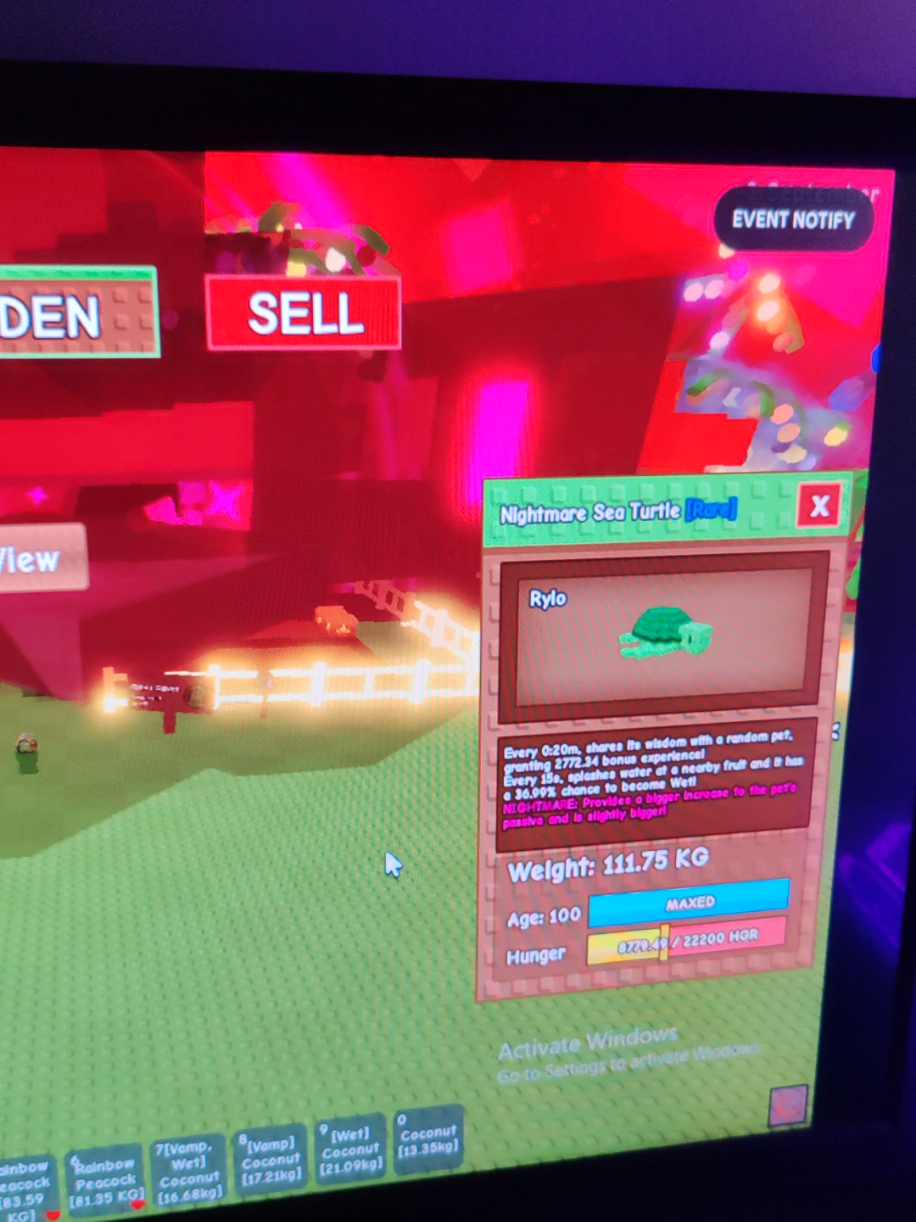 COLLOSAL SEA TURTLE COLLOSAL SPIDER NIGHTMARE MUTATION SAME LF 2 RB PEACOCK OR 3 RB DILO'S 