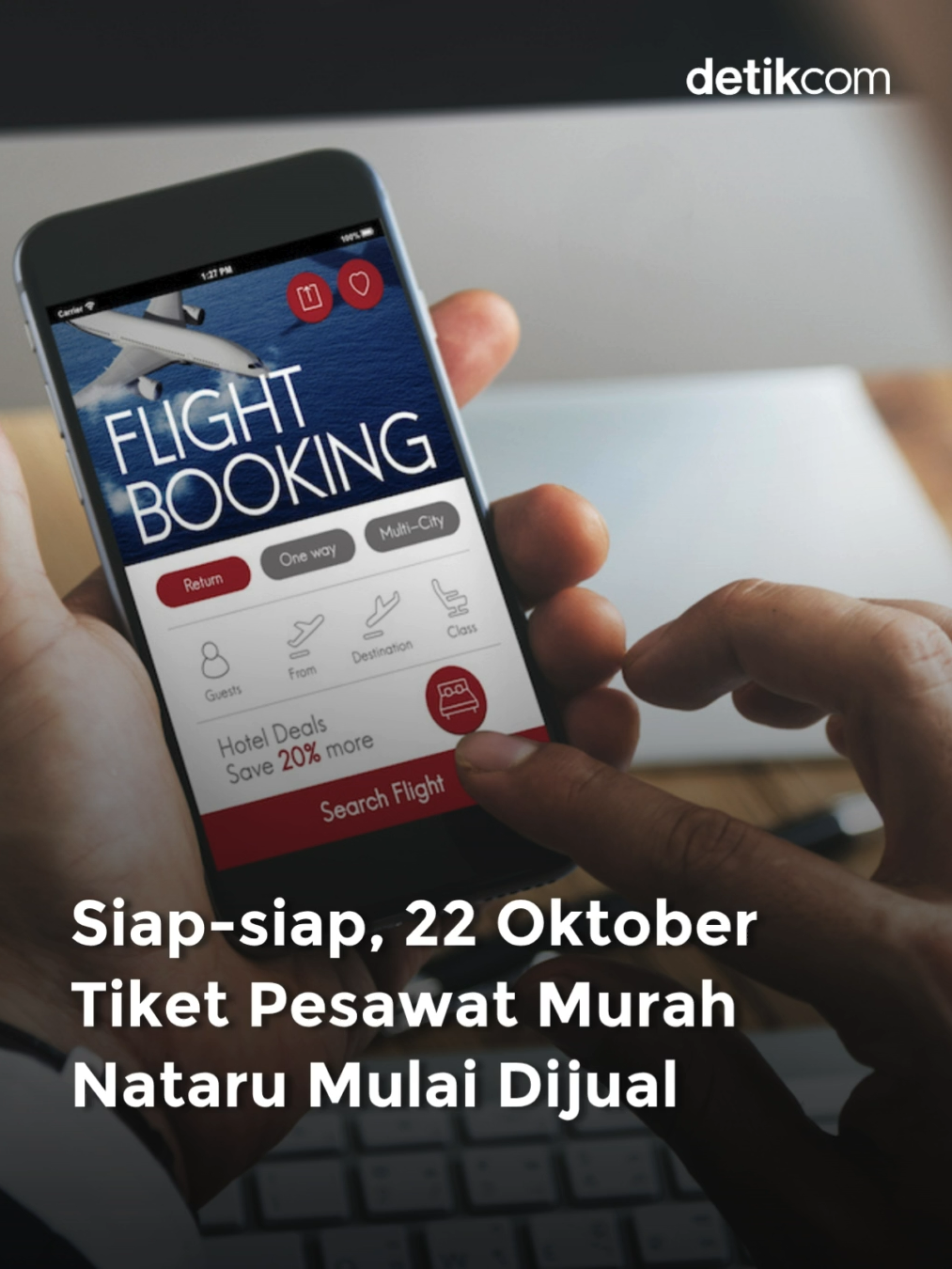 Pemerintah membuat sejumlah kebijakan untuk menurunkan harga tiket berbagai moda transportasi jelang liburan Natal dan Tahun Baru. Salah satunya diskon untuk tiket pesawat. Tiket pesawat dijamin bakal jauh lebih murah harganya akhir tahun ini. Berdasarkan keterangan resmi Kementerian Perhubungan, dikutip Minggu (19/10/2025) disebutkan diskon tiket pesawat bakal berlaku untuk penerbangan tanggal 22 Desember 2025 hingga 10 Januari 2026. Sementara, pembelian tiket murah ini berlangsung dari 22 Oktober 2025 hingga 10 Januari 2026. Artinya, 3 hari lagi tiket pesawat dengan harga diskon sudah bisa dibeli oleh masyarakat. Diskon harga tiket pesawat untuk liburan Nataru ini diestimasikan dapat diberikan kepada sekitar 3.598.590 orang dengan penurunan tiket sebesar 13-14%. Baca berita selengkapnya hanya di detik.com ! Foto: Ilustrasi Creator: Jo #tiketpesawat #tiketpesawatmurah #wartiket #nataru #liburnataru #liburnataldantahunbaru #detikcom