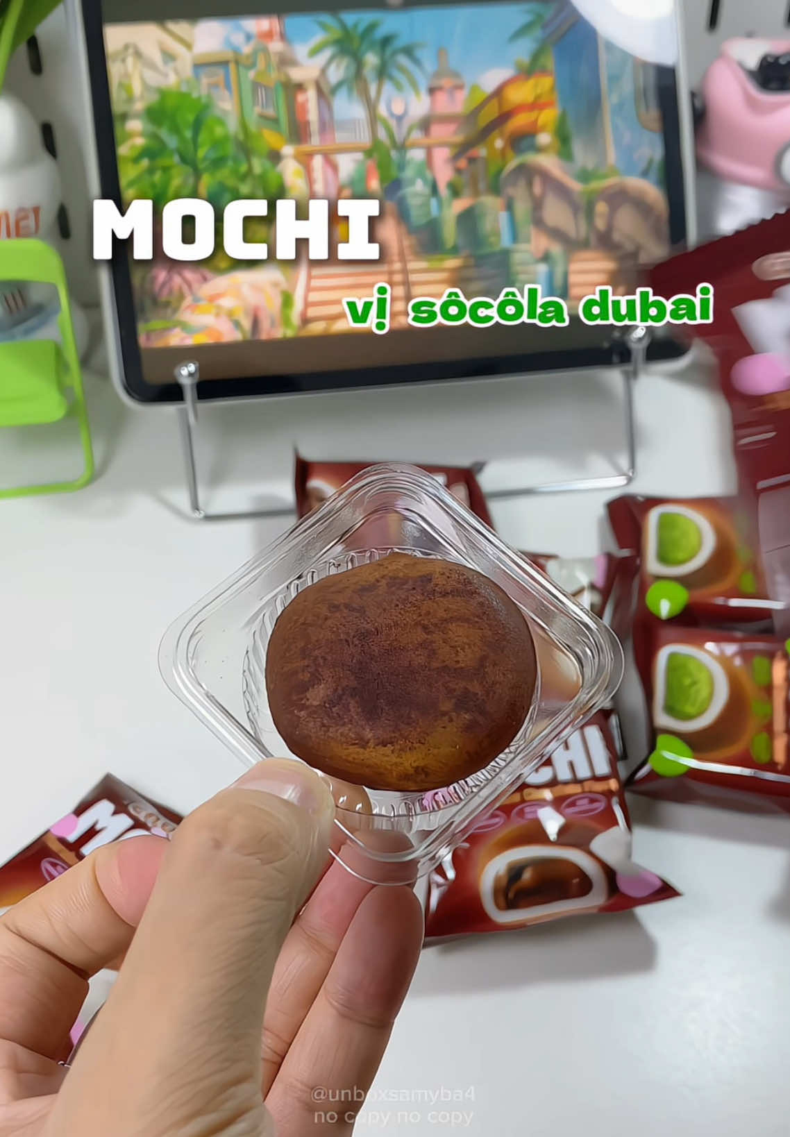 bánh mochi sôcôla dubai dẻo dẻo món mới lạ miệng nè😋 #xh #socoladubai #samy🍜 #LearnOnTikTok #trending 