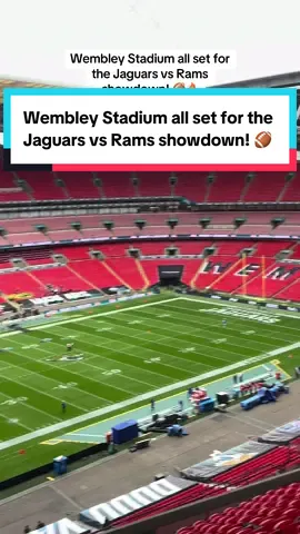 Wembley Stadium all set for the Jaguars vs Rams showdown! 🏈🔥 #foryou #football #NFL #AmericanFootball #WembleyStadium #London #Jaguars 
