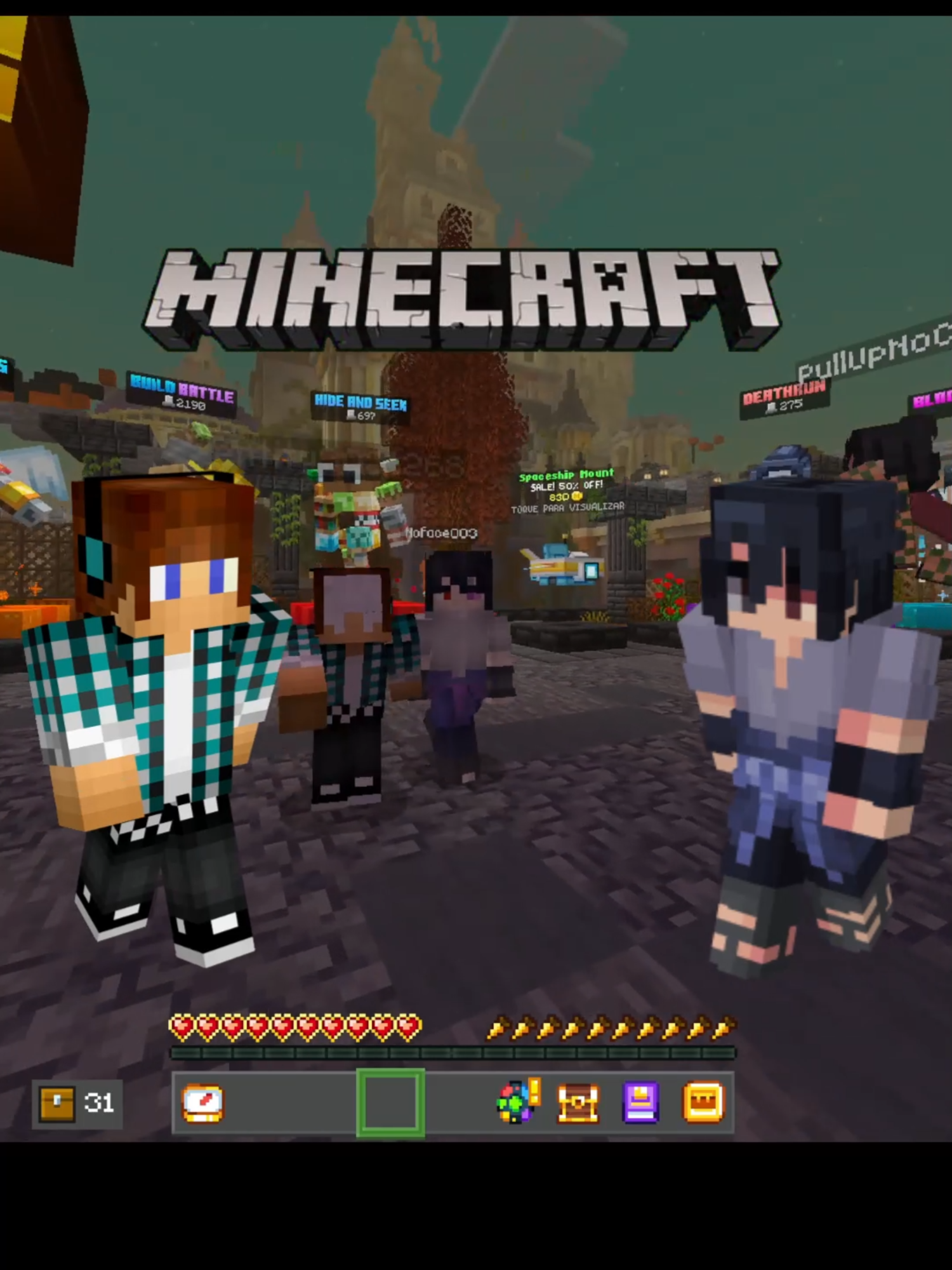 Minecraft ai kkj  com ele: @authentic_gamesb *imitador* #sasuke #authenticgames #Minecraft #buildbattles