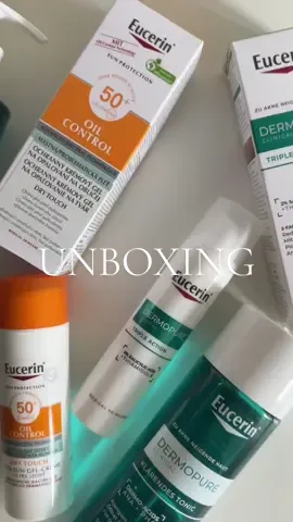 Aesthetic unboxing for my skin 🥰 thanks to @All 2 test & @Eucerin   #all2test #dermopure #clinical #eucerin  #CapCut 
