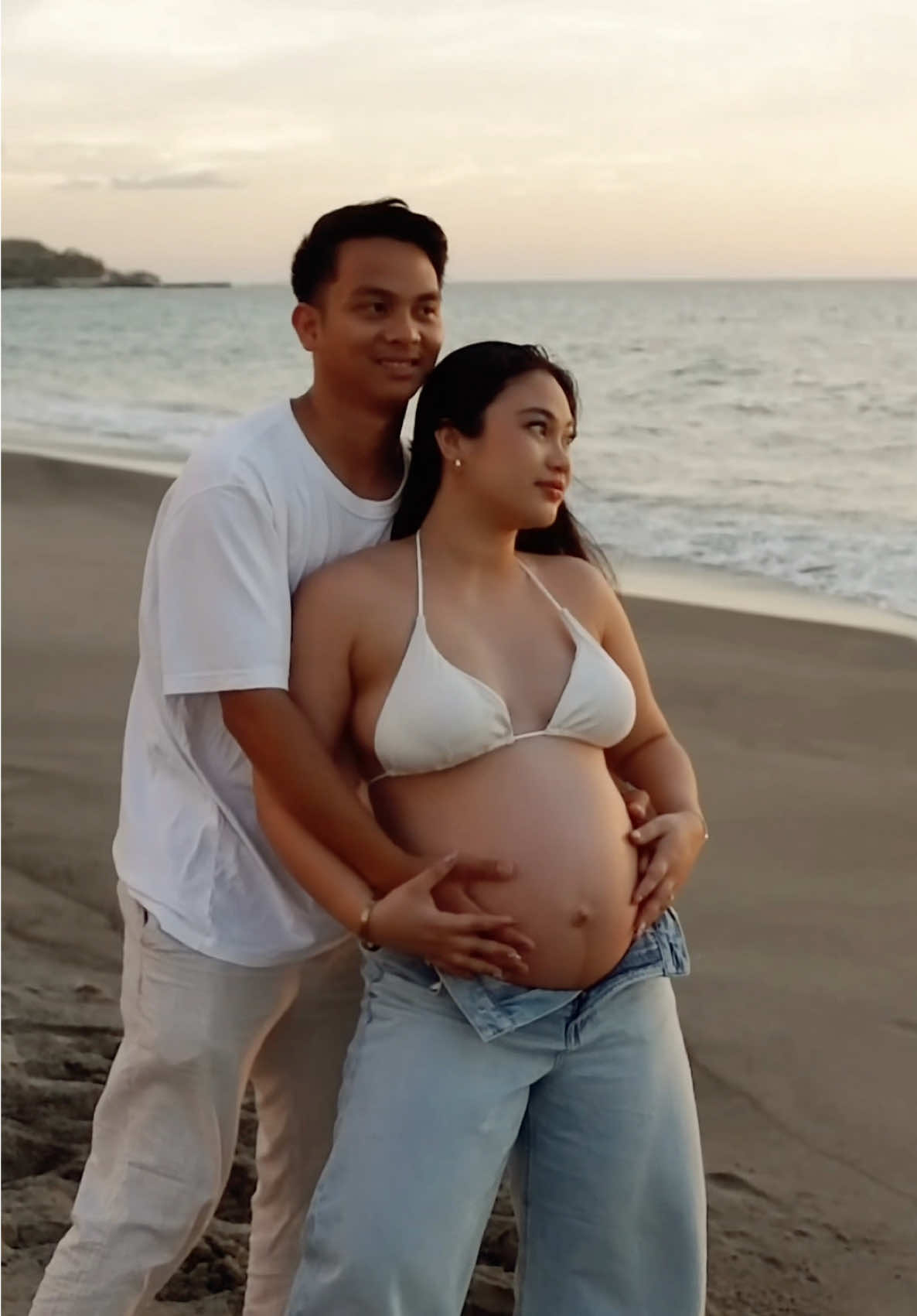 We dreamed of you, prayed for you, and soon we’ll hold you. Can’t wait to see you, little one! ✨🤍👶🏻 #fyp #pregnancy #boymom #babyontheway #thirdtrimester 