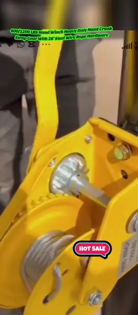 600/1200 LBS Hand Winch Heavy Duty Hand Crank Strap Gear With 26' Steel Wire Rope Hardware #tiktokaffiliate #fypageシ #tiktokfypシ 