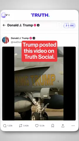 Donald Trump shared this AI-generated video, created by X user and meme creator xerias_x, whom he credits in the clip, on his Truth Social account in response to the No Kings Day protest on Saturday, October 18. The video is presented as originally posted, with no edits or added music. #DonaldTrump #TruthSocial #NoKingsDay #Politics