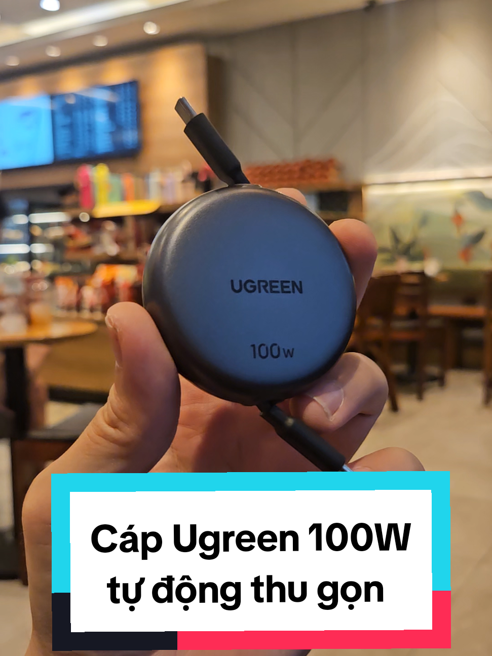 Cáp sạc Ugreen 100w dây rút này siêu tiện lợi #ugreen #ugreen100w 