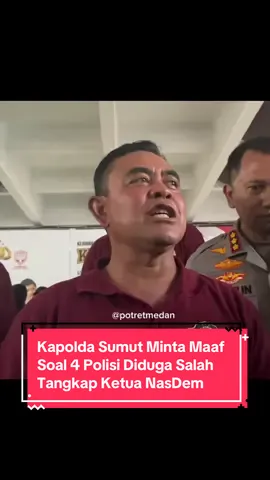 Kapolda Sumut Irjen Whisnu meminta maaf terkait tindakan 4 personel yang diduga salah tangkap kepada Ketua NasDem Sumut Iskandar di Bandara Kualanamu #poldasumut #kapoldasumut #nasdem #iskandar #salahtangkap 