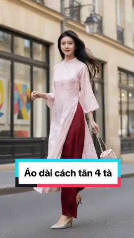 Áo dài cách Tân 4 tà, dáng suông #thoitrangnu #aodaitet #aodaicachtan #viral #ilovetiktok 
