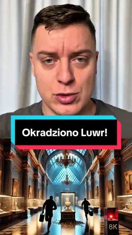 Okradziono Luwr! #francja #luwr #złodziej #diament #policja 