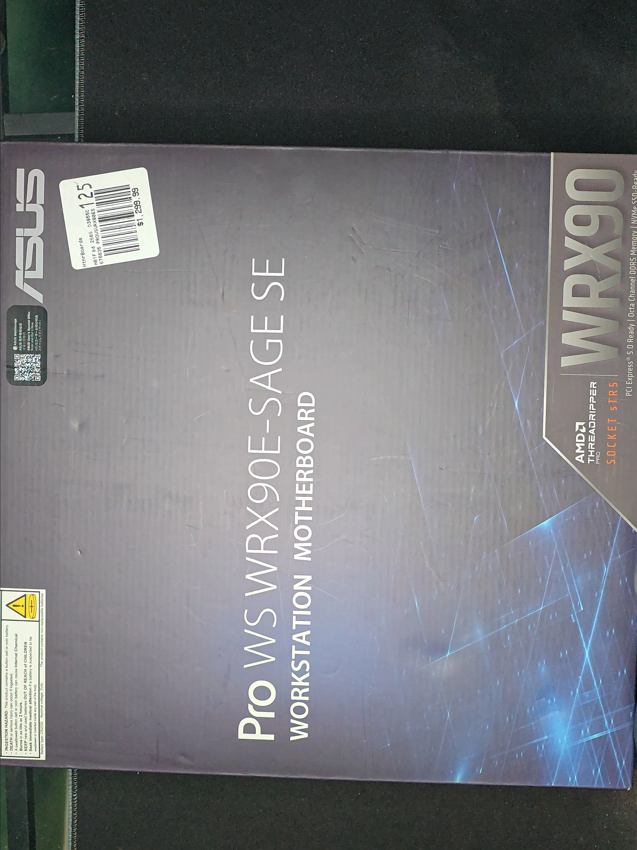 This board is a beast. The ASUS Pro WS WRX90E SAGE SE is built for AMD Ryzen Threadripper PRO 9000 and 7000 WX Series CPUs. Seven PCIe 5.0 slots, eight #DDR5 ECC channels, dual 10 gig LAN, and a stacked rear I/O. Serious hardware for serious creators. 💻⚡ #ASUS #hardware #workstation
