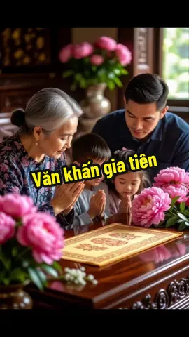 Nam mô A Di Đà Phật! (3 lần) Con lạy chín phương Trời, mười phương Chư Phật, Chư Phật mười phương. Con kính lạy Hoàng thiên Hậu thổ chư vị Tôn thần. Con kính lạy ngài Bản cảnh Thành hoàng, ngài Bản xứ Thổ địa, ngài Bản gia Táo quân cùng chư vị Tôn thần. Con kính lạy Tổ tiên nội ngoại, họ ……… (nói rõ họ nhà mình nếu biết), chư vị Tiên linh, Tổ khảo, Tổ tỷ, bá thúc huynh đệ, cô dì tỷ muội nội ngoại. Tín chủ (chúng) con là: ………………… Ngụ tại: ………………………………………… Hôm nay là ngày … tháng … năm … (âm lịch). Nhân ngày … (mùng một, ngày rằm, ngày giỗ, ngày Tết, v.v…), Chúng con thành tâm sắm sửa hương hoa, lễ vật, trà quả, thắp nén tâm hương dâng lên trước án, Cúi xin chư vị Tổ tiên, ông bà, cha mẹ, cùng toàn thể chư vị hương linh nội ngoại thương xót con cháu, giáng phó linh sàng, thụ hưởng lễ vật. Phù hộ độ trì cho toàn gia chúng con: 	•	Mạnh khỏe, bình an, tai qua nạn khỏi, 	•	Công việc hanh thông, tài lộc tấn tới, 	•	Gia đạo thuận hòa, con cháu hiếu thảo, học hành tấn tới. Chúng con lễ bạc tâm thành, cúi xin chứng giám phù hộ độ trì. Nam mô A Di Đà Phật! (3 lần)#giatritracuuphatnguoi #xuhuong #12congiap #sach 