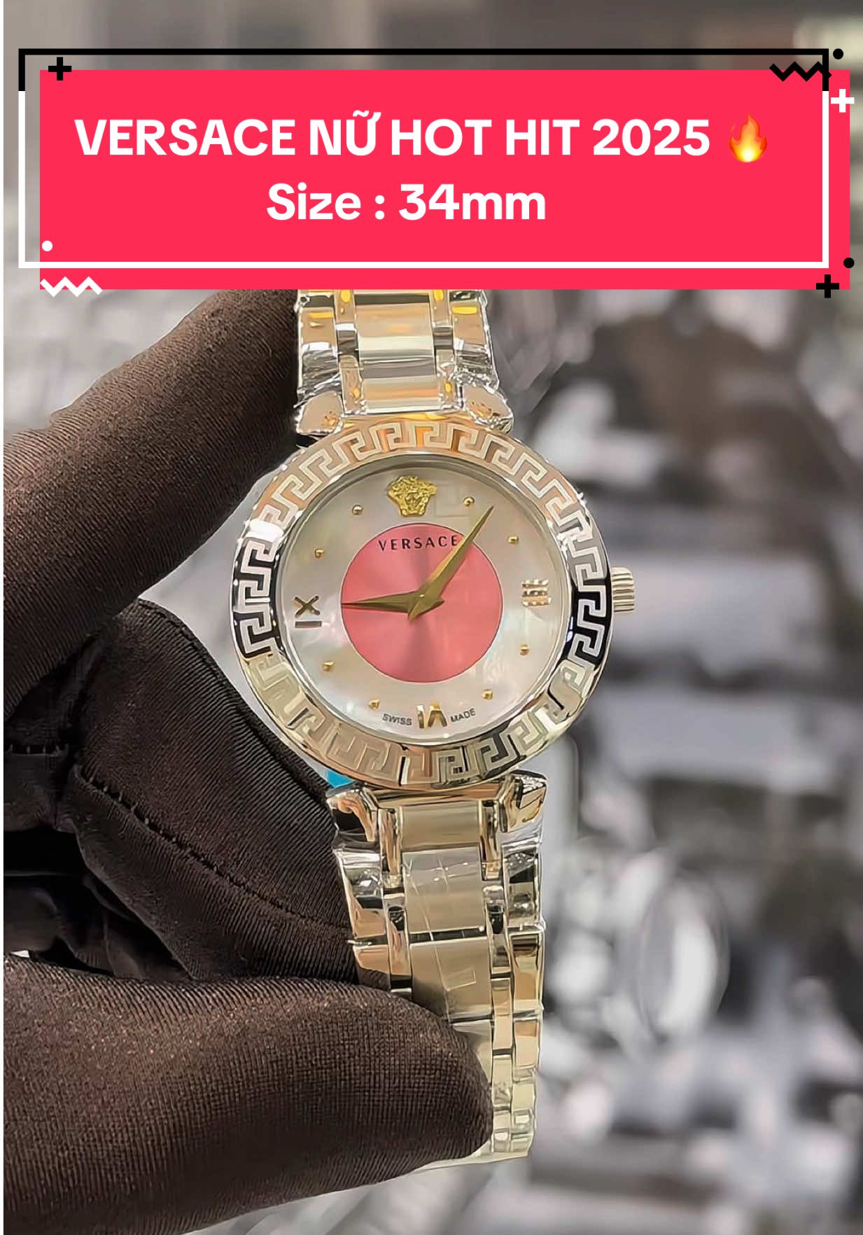 Cập Bến Thêm Mẫu Versace Dial Hồng Siêu HOT HIT Giá Tốt 🥰🔥 Size : 34mm #TikTokAwardsVN #37watchluxury #thinhhanh #xuhuong #viral 