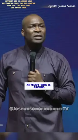 Anybody who is around your life, wasting your time and wasting your life, may God expose them. #apostlejoshuaselman #koinoniaglobal #koinonia #joshuasonofprophettv #christianity 