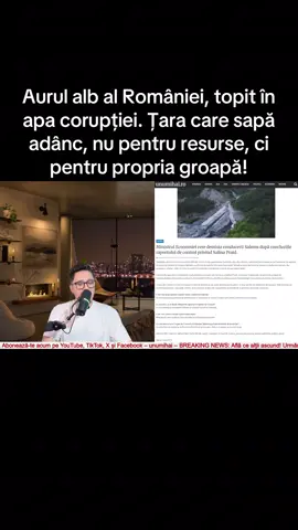 Aurul alb al României, topit în apa corupției. Țara care sapă adânc — nu pentru resurse, ci pentru propria groapă #stiriromania #pentrutine #unumihai #breakingnews #stiri 