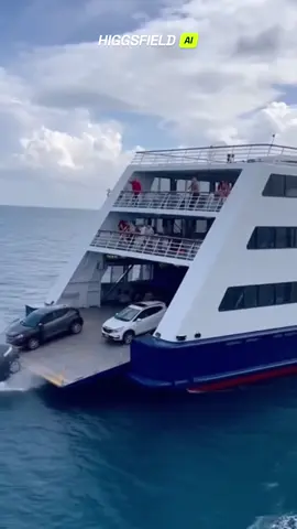 Car ferry disaster — doors opened mid-crossing! During a routine city-to-city ferry trip, something went terribly wrong. The ferry doors suddenly opened, and cars began rolling straight into the sea. People were in shock — one man even tried to jump after his car but slipped. Now the question is — will they recover the vehicles, or will they rest forever underwater? #ferry #accident #cars #ai #fail            