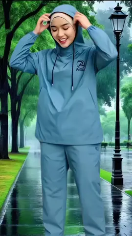 Jas Hujan HOODIE pria dan wanita bahan tebal #jashujan #fyp 