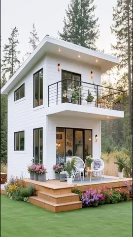 Konsep rumah mungil putih