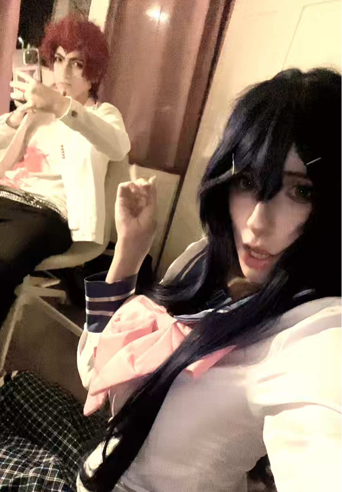 Leon 🤤🤤❤️❤️@eli #sayakamaizono #danganronpa #danganronpacosplay #leosaya #foryoupage @kia 
