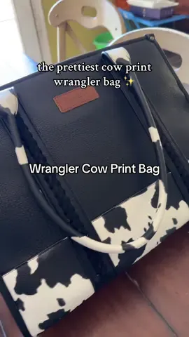The prettiest cow print @Wrangler bag I ever did see! #wrangler #wranglerpurse #cowprint #tiktokshopblackfriday #tiktokshopcybermonday 