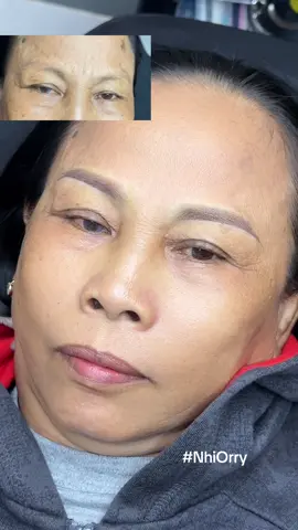 Chị khách lựa thợ làm chân mày cho mẹ chị 🥰#xuhuong #phunxamvinhlong #phunxamthammy #phunmay 