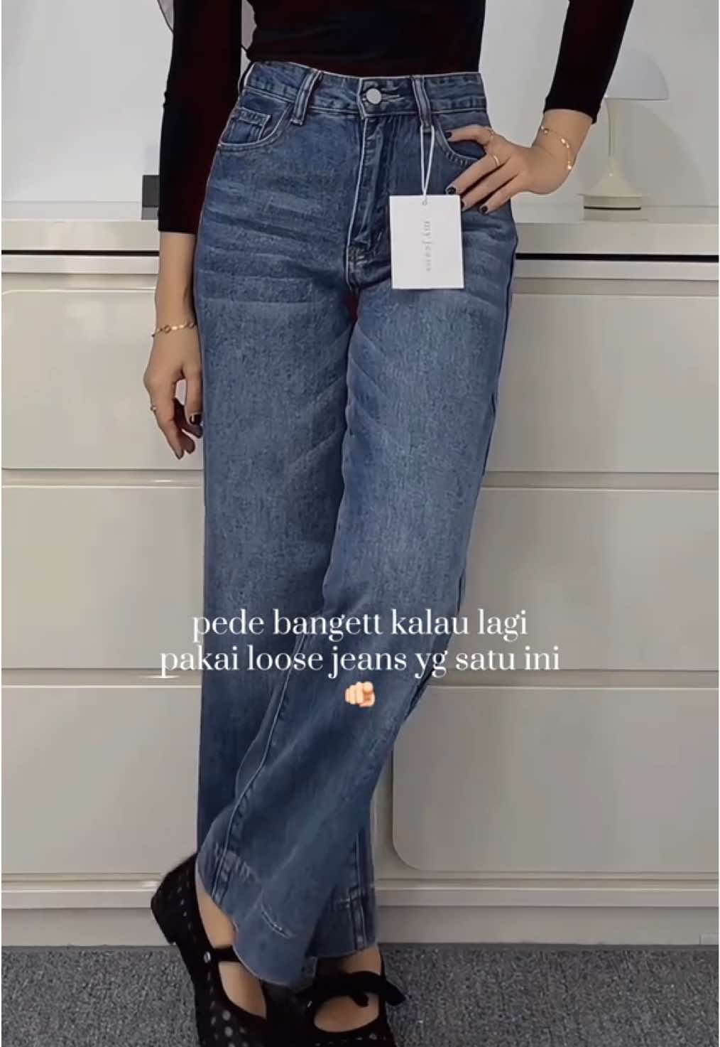 Mana iya lagiii 🫵🏻 sebagus ini loose jeans highwaistnya nenggg 🤏