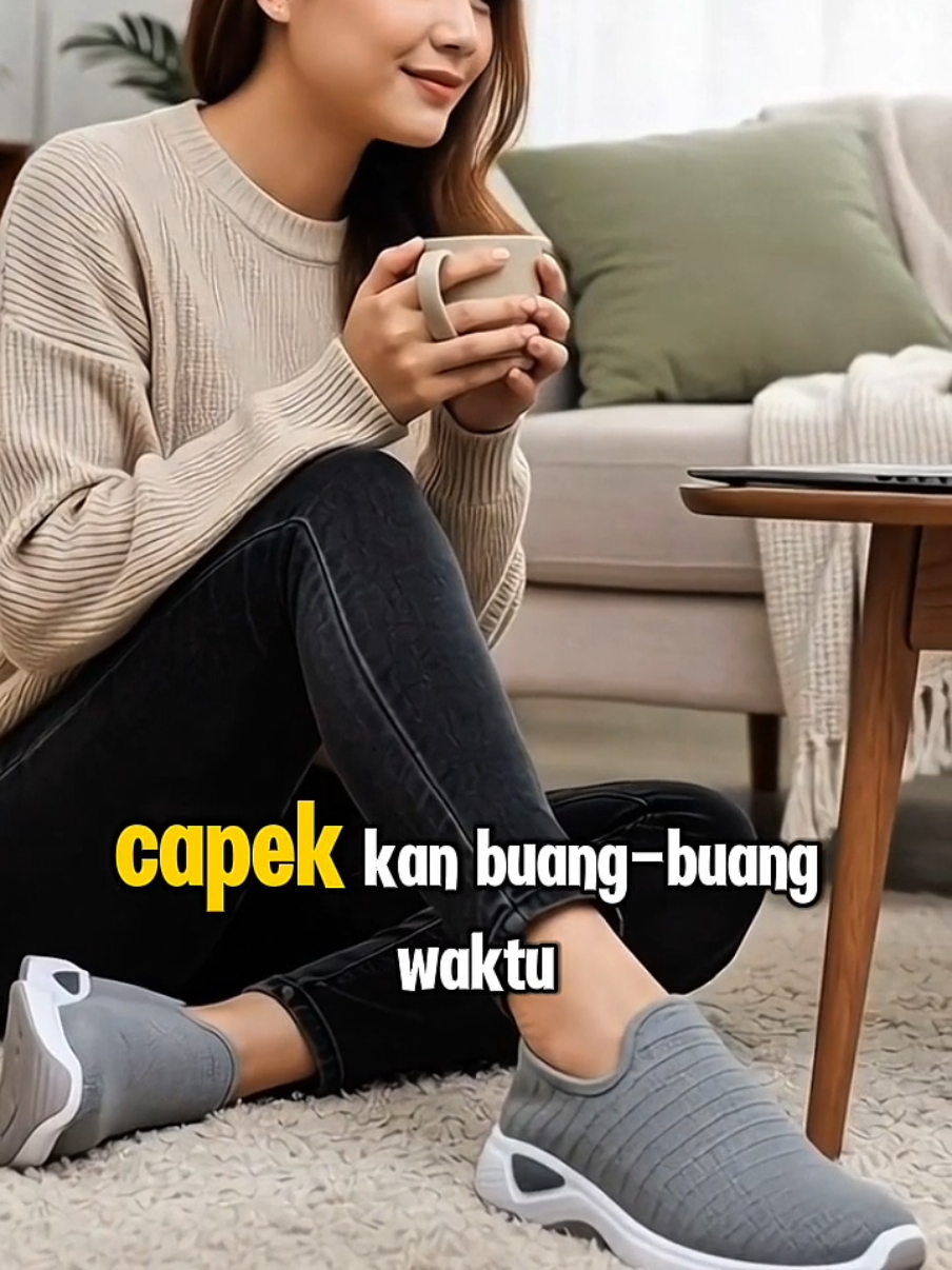 Nyaman seharian tanpa ribet? Ini dia jawabannya! ✨ Sepatu Slip On Sneakers Wanita ini dirancang dengan bahan rajut (mesh) yang super ringan dan breathable, memastikan kaki Anda bebas gerah dan nyaman sepanjang hari. Sol karet tebal yang empuk memberikan bantalan maksimal, sangat ideal untuk Anda yang aktif, sering berjalan, atau berdiri lama di kantor. Cukup selipkan kaki Anda, dan Anda siap beraktivitas! Multifungsi, cocok untuk sepatu kerja, kasual, maupun olahraga ringan. Tersedia dalam berbagai pilihan warna menarik! 👟💖 #SepatuSlipOnWanita #SepatuKerjaWanita #SneakersMurah #SepatuRunningWanita #SepatuRajut 