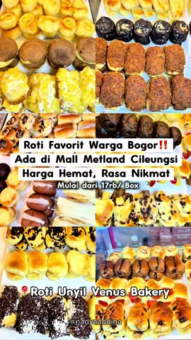 Roti favorit warga Bogor kini hadir di Mall Metland Cileungsi 🍞💛 @rotiunyilvenus_mall  Roti Unyil Venus — harga hemat, rasa nikmat, dan punya lebih dari 50 varian rasa yang enak dan lembut ✨🤤 Dari jagung,coklat keju sampai durian, semua ada! Wajib banget cobain 🥰 #rotiunyilvenus #infocibubur #metlandcileungsi #rotienak #kulinercileungsi 