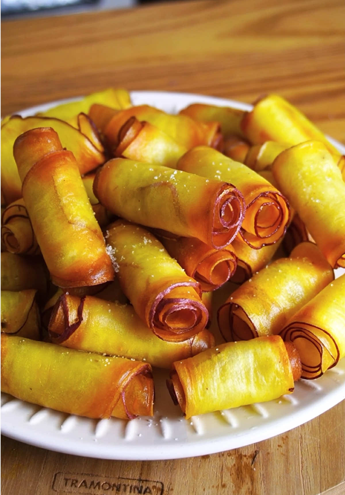 材料1つ！くるくるさつまいもチップス作り方！#簡単レシピ #お菓子作り 