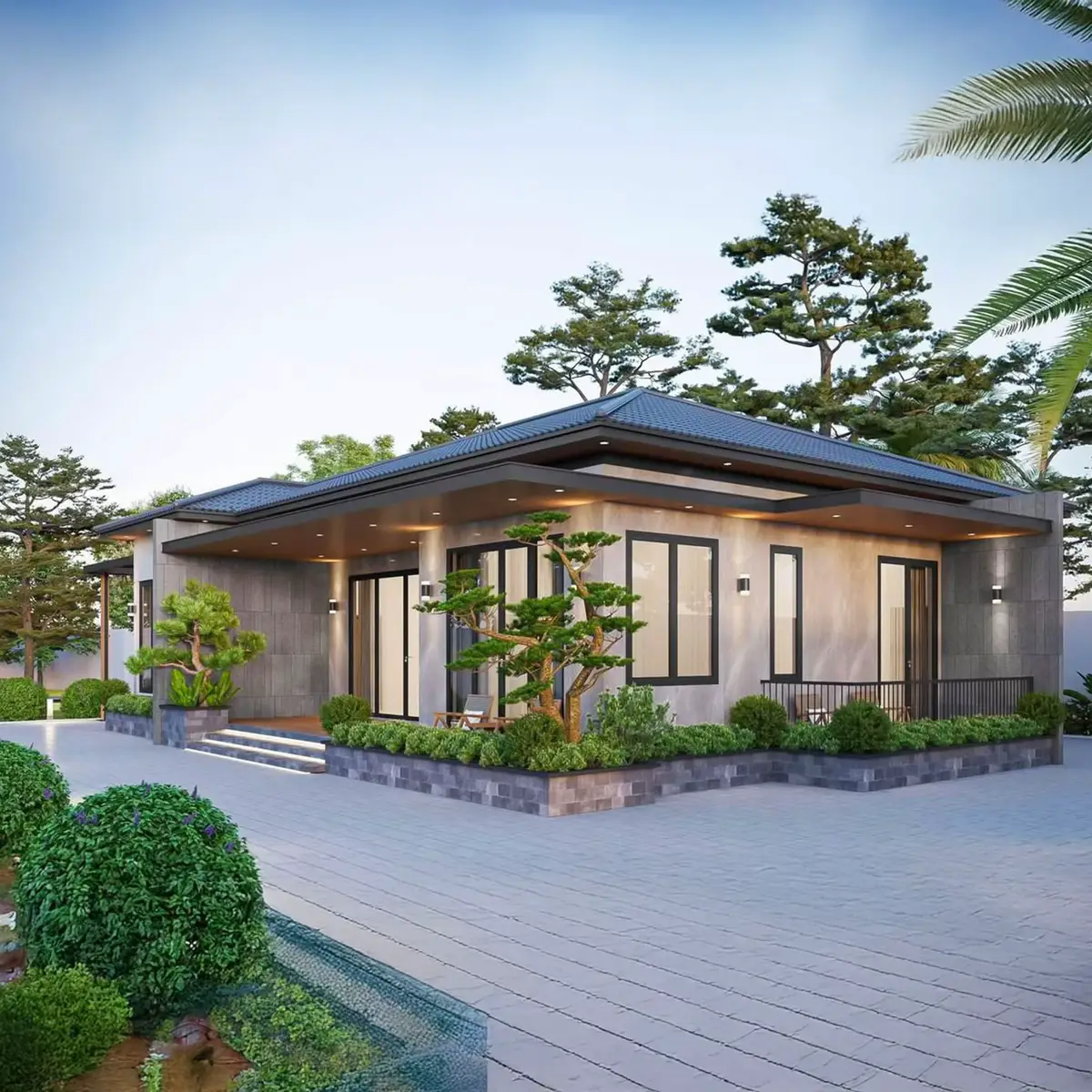 Mẫu nhà sân vườn cấp 4 vạn người mê với phong cách hiện đại, thống thoáng và kết nối thiên nhiên😘 #nhacap4 #nhasanvuon #maunhacap4 #nhadep2025 #nhadep 