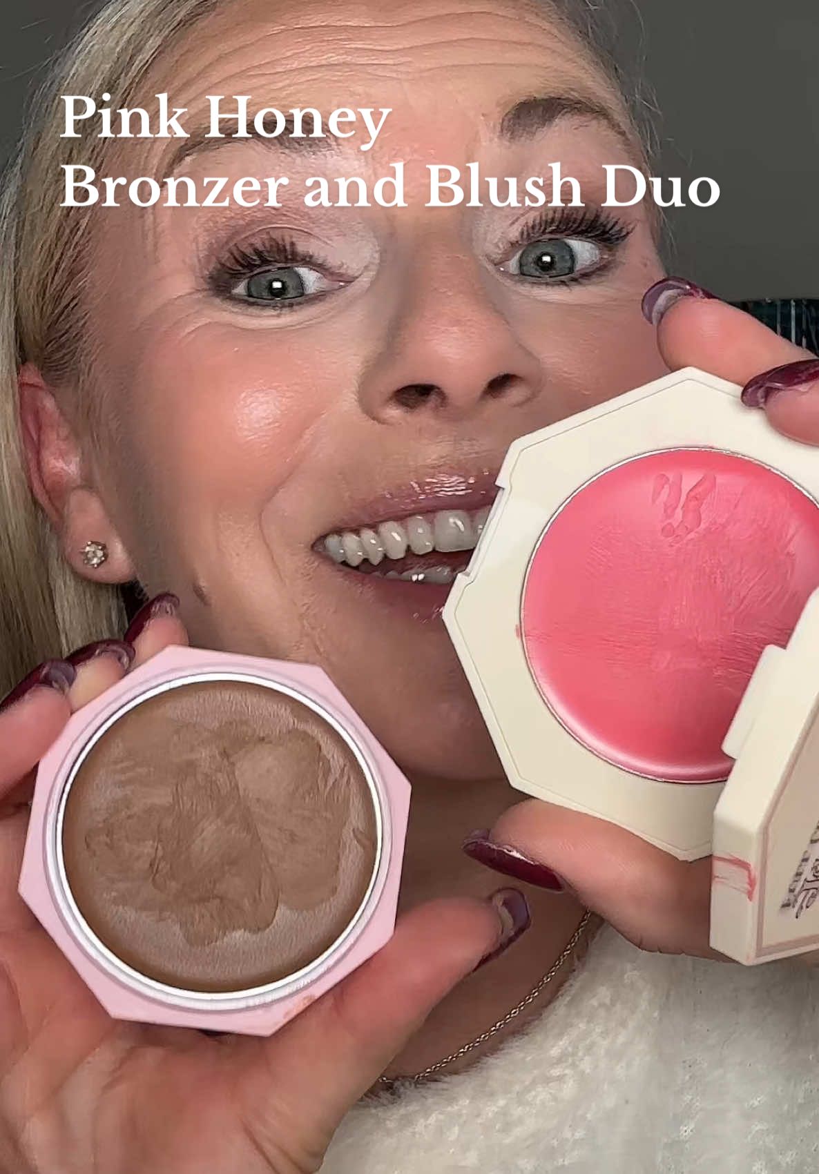 Bronzer and Blush for only £25 #pinkhoney #bronzer #blusher #creammakeup #TikTokMadeMeBuyIt  @PINKHONEY 