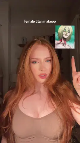 I used two shades of red eyeshadow #annieleonhart #AttackOnTitan #aot #femaletitan 