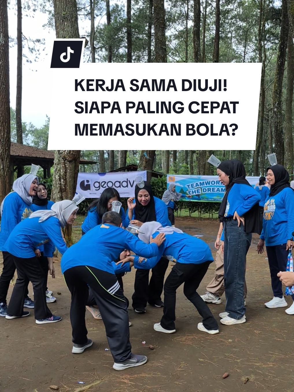 Nggal semudah kelihatannya! coba tim kamu bisa sekompak ini gak? #teamwork #fungame #outbound #teambuilding #gameseru 