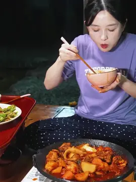 Korean Home Meal ☆ Spicy Kimchi Chicken Stew & Acorn Jelly Salad (ft. Recipe) Ep 2✓ #Kimchi #Chicken #hamzy #hamzy_asmr #hamzyeating #koreanFood #parati #fypviralシ #asmrtiktok #cooking #hamzymukbang #ASMR #Mukbang #homecookedmeal
