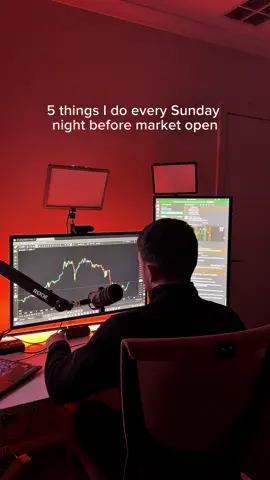 5 things I do every Sunday night before the markets open ⬇️ 1. Review last week’s charts, trades & journal 2. Check Forex Factory for upcoming high-impact news 3. Plan my trading schedule around news + my calendar 4. Record a full weekly prep video (technicals & fundamentals) for my trading community 5. Quick backtesting session to sharpen up for the week ➡️ If you don’t have a Sunday routine, you’re trading blind on Monday morning. Save this & build yours 💼🔥  #forex #forextrader #gold #xauusd #goldtrading 