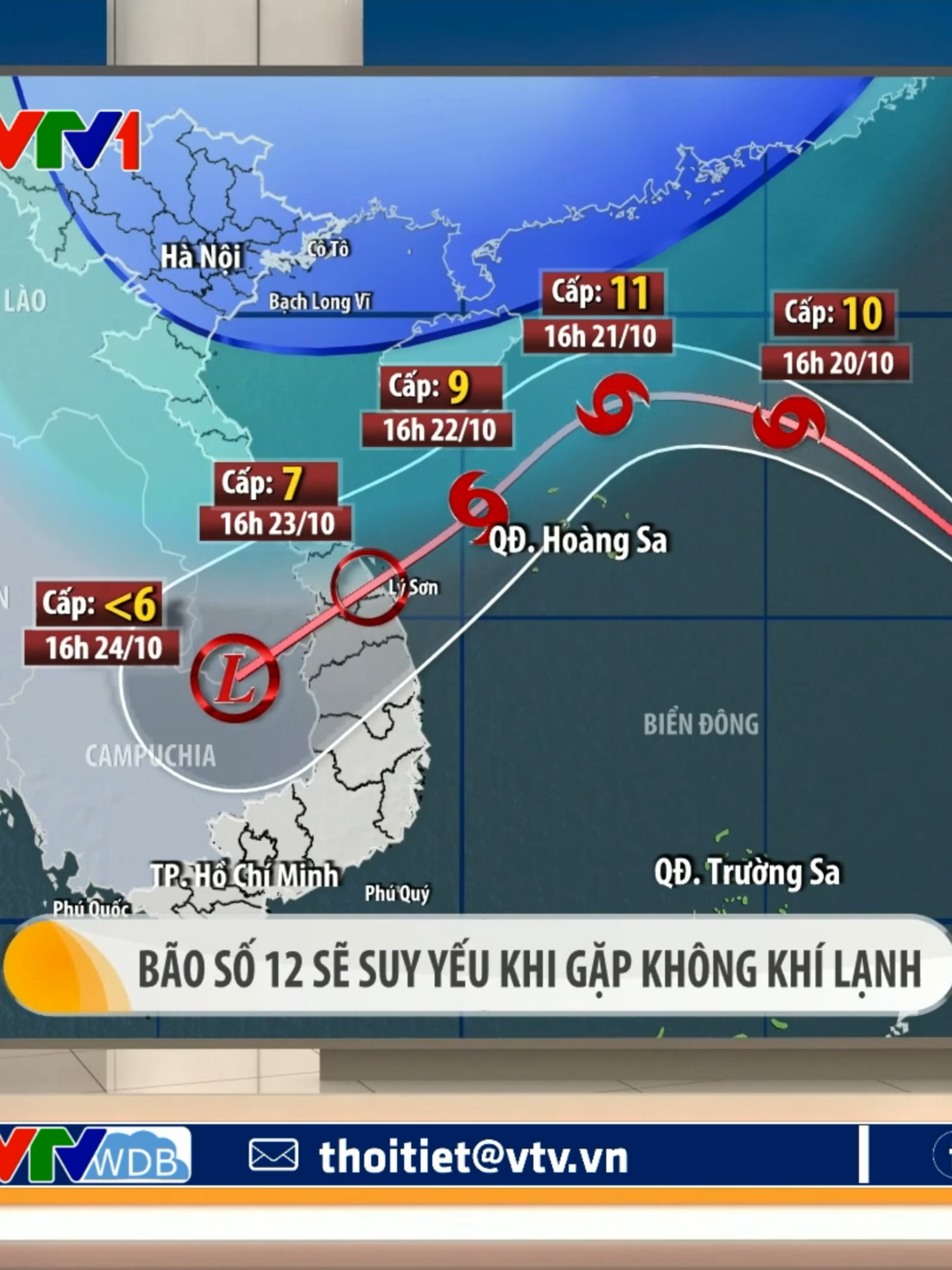 Dự báo thời tiết dài hạn từ ngày 20 đến ngày 26/10/2025 | VTVWDB