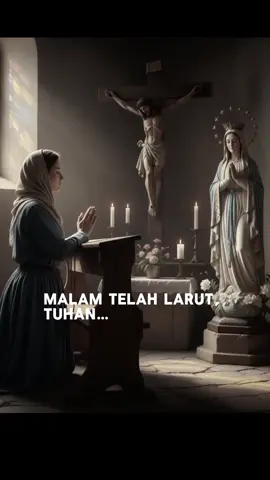 Refleksi 03. Doa Malam seorang Ibu untuk anaknya. Malam telah larut, Tuhan… hanya cahaya lilin yang masih menyala di altar kecilku. Di hadapan salib-Mu, aku menaruh segala cemas dan rindu segala nama anak-anakku yang kusebut perlahan satu per satu. Mereka kini berjalan di dunia, dan aku hanya bisa memeluk mereka dengan doa. Bila langkah mereka jauh, tuntunlah ya Yesus, agar kaki mereka tahu jalan pulang. Bila hati mereka letih, tiupkanlah damai dari Roh Kudus-Mu ke dalam dada mereka yang berdebar. Bila mereka menangis, jadilah Engkau air mata yang menenangkan. Santa Maria aku tahu Engkau mengerti hati seorang ibu. Peluklah mereka dalam jubah biru-Mu, seperti dulu Engkau memeluk Putra-Mu di salib. Aku tidak meminta hidup tanpa duka, aku hanya mohon — jangan pernah biarkan mereka hilang dari pandangan kasih-Mu. Dan bila aku tak lagi di dunia ini, biarlah setiap butir rosario yang kupanjatkan malam ini menjadi cahaya yang menuntun langkah mereka menuju tangan-Mu, ya Tuhan. Amin. #katolik #katolikindonesia #fyppppppppppppppppppppppp 