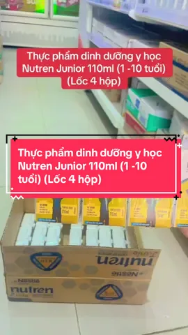 Thực phẩm dinh dưỡng y học Nutren Junior 110ml (1 -10 tuổi) (Lốc 4 hộp) #concung #suacongthucphasan #nutrenjunior #suachobe #nestle 