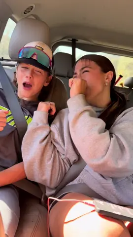 Just out here confidently singing the wrong lyrics. #carkaraoke #singing #Siblings #momlife #baseball 