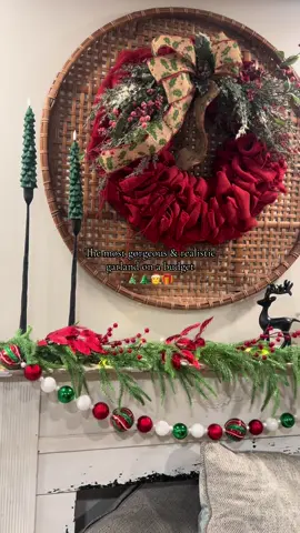 this garland beats any price in stores and is soooo realistic!  #christmasgarland #christmasdecor #christmasdecorating #blackfriday #cybermonday 