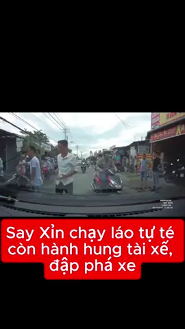 Đã say xỉn chạy láo còn đập phá xe #duongphohomnay #giaothong #oto #vietnam #tiktok 