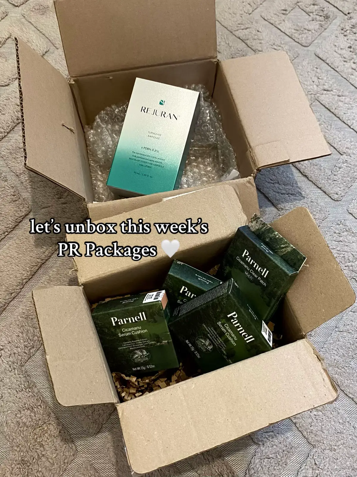 thank you @Parnell US @REJURAN US  #kbeauty #pr #prpackages #unboxing #BeautyTok 