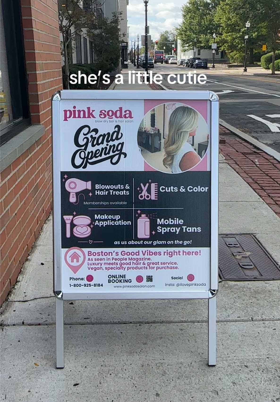 We just want you to know we are proud of her and ready. 🥹 #boston #new #blowdrybar #happyheart #girlythings 